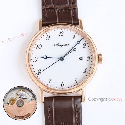 New Replica Breguet Classique White Arabic Rose Gold Watches 38mm Men